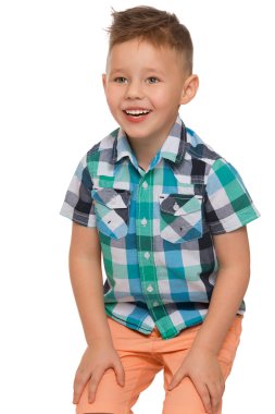 neşeli küçük çocuk