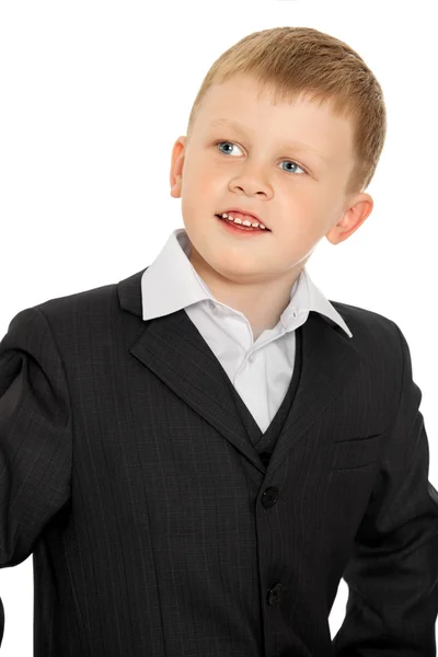 Μικρό αγόρι σε ένα κοστούμι — Φωτογραφία Αρχείου