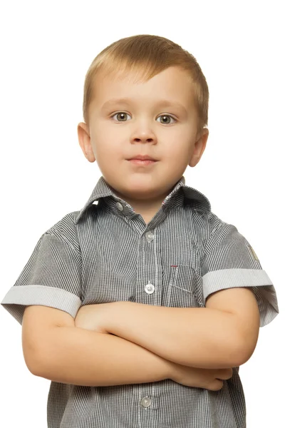 Kleine blonde jongen — Stockfoto