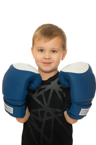 Niño con guantes de boxeo — Foto de Stock