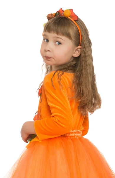 Funny little blonde girl — Stock Photo, Image