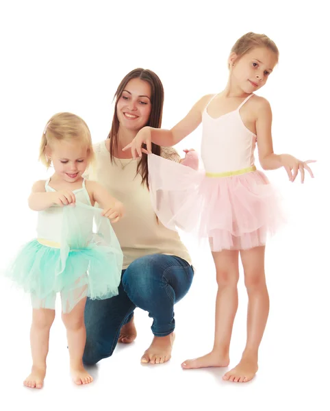 Mother with two daughters. — Stock Photo, Image