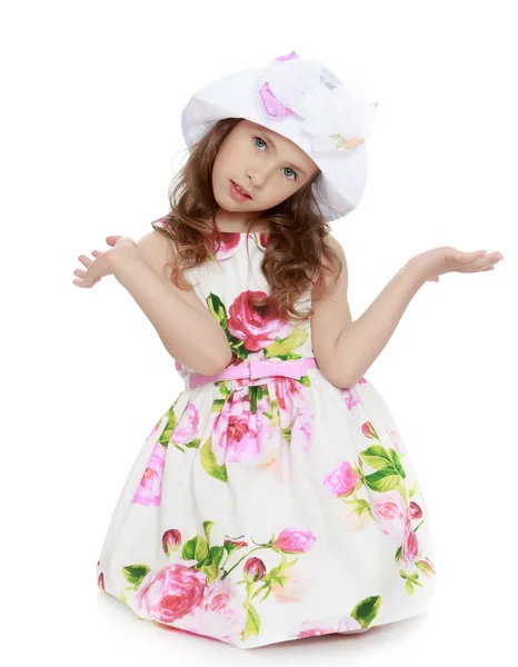 Beautiful girl in hat — Stock Photo, Image