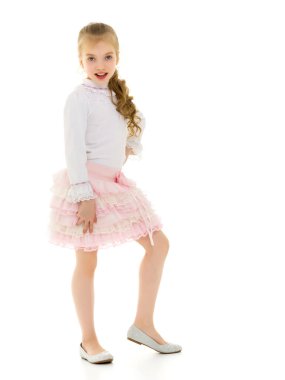 Şirin küçük kız, stüdyo resmi.