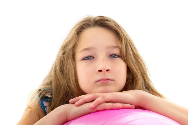 Close up portrait of cute preteen girl — Stock Photo, Image