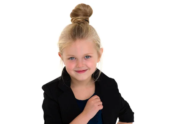 Портрет милої шестирічної дівчини — стокове фото