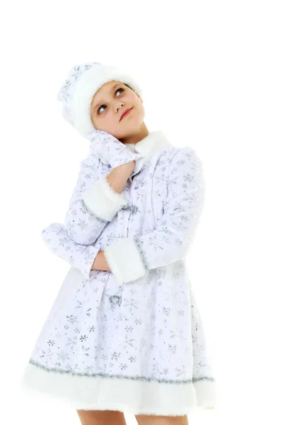 Charming girl dressed as Snow Maiden — Stock Photo, Image