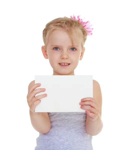 Girl with an envelope — Stock Photo, Image