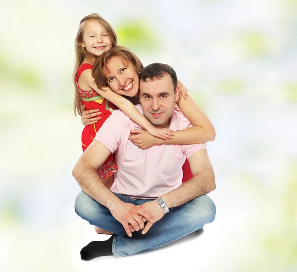 The daddy mum and a small charming daughter — Stock Photo, Image