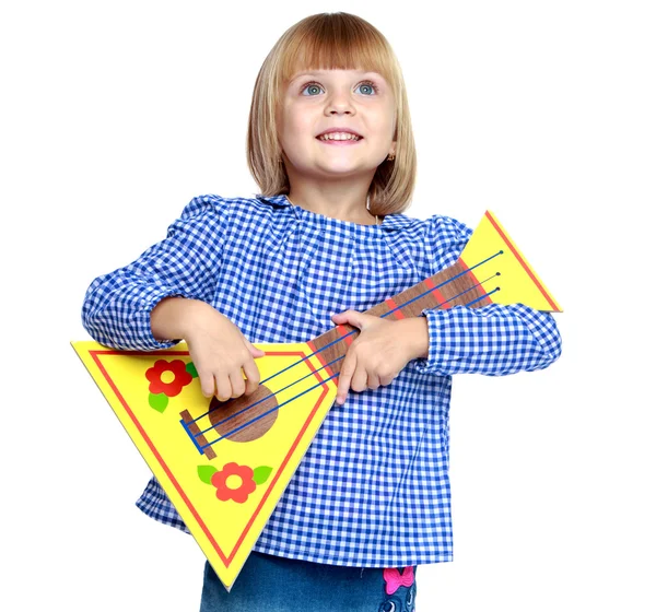 Little girl to school — Stock Photo, Image