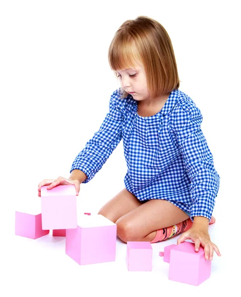 Little girl to school — Stock Photo, Image