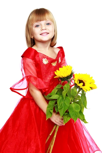 Menina para a escola — Fotografia de Stock