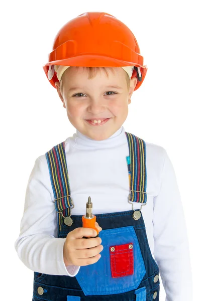 Studio portret van een kleine jongen. — Stockfoto