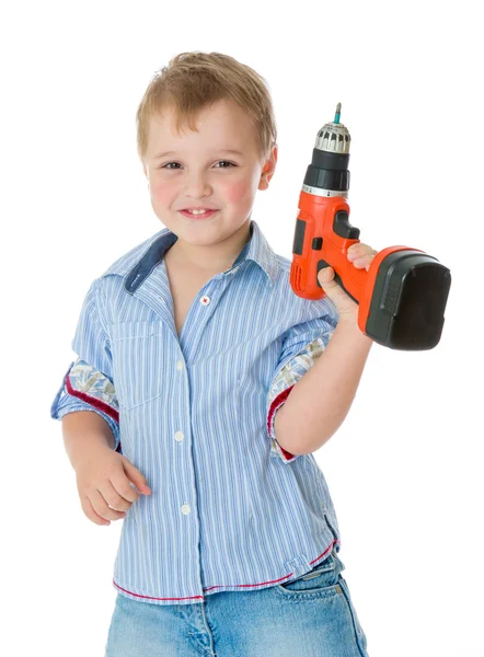 Studio portret van een kleine jongen. — Stockfoto