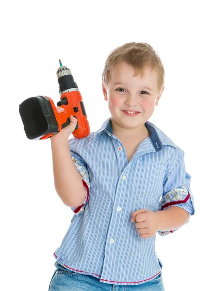 Studio portret van een kleine jongen. — Stockfoto