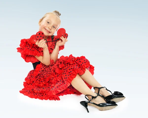 Menina em vermelho — Fotografia de Stock