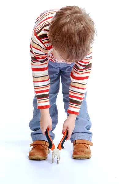 Menino brincando — Fotografia de Stock