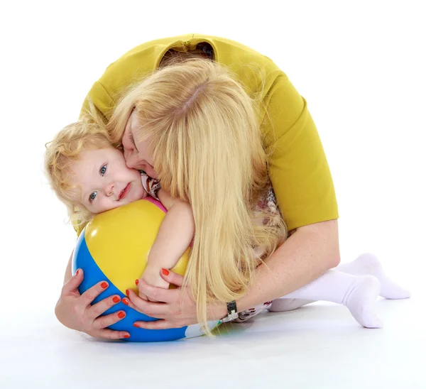 Maman et bébé fille . — Photo