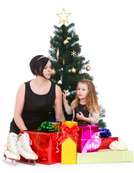 Porträt einer Mutter und einer Tochter — Stockfoto