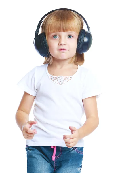 Niña en jeans azules . — Foto de Stock