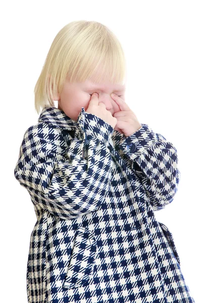 Petite fille pleurant amèrement — Photo