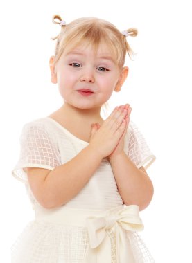 Güzel bir kız ile pigtails closeup.