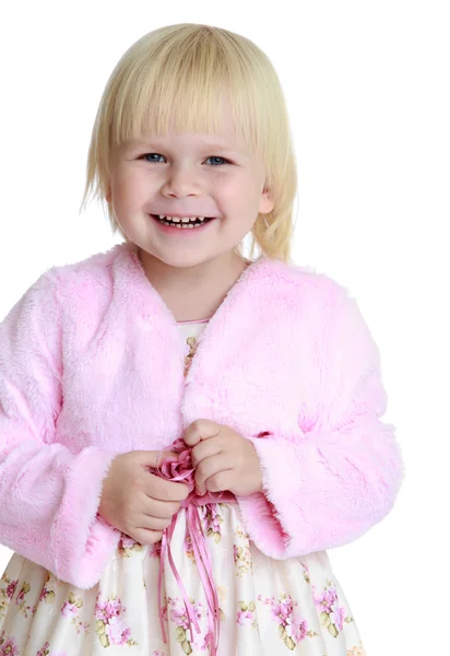 Close-up of elegant blond little girl. — Stock Photo, Image