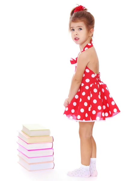 Elegant little girl in a summer dress — Stock Photo, Image