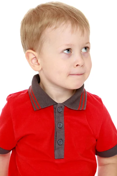 Roztomilý malý chlapec detailní portrét — Stock fotografie