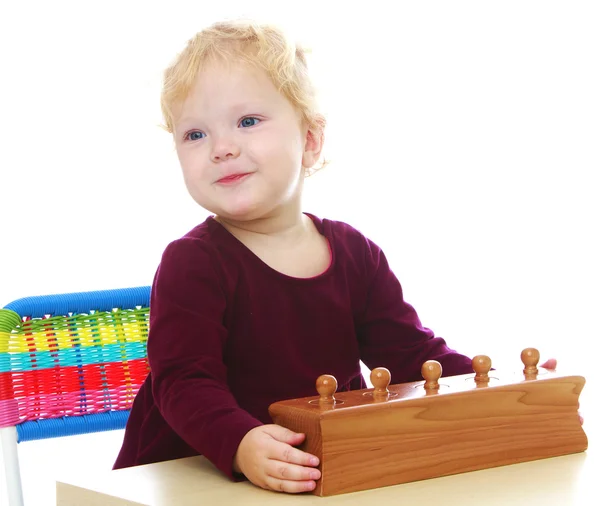 Charming little girl playing — Stock Photo, Image