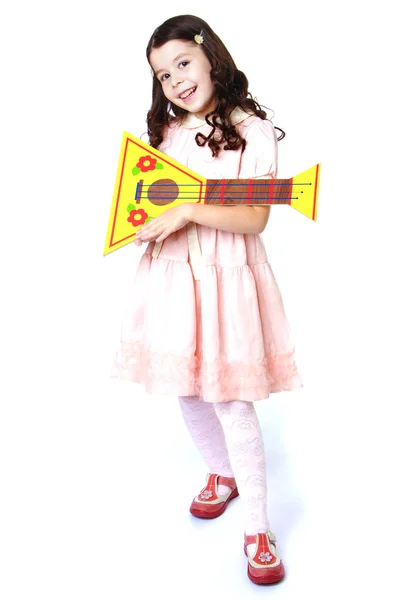 Niña con balalaika — Foto de Stock