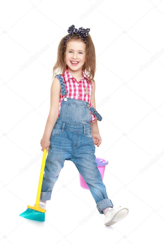 little girl denim overalls
