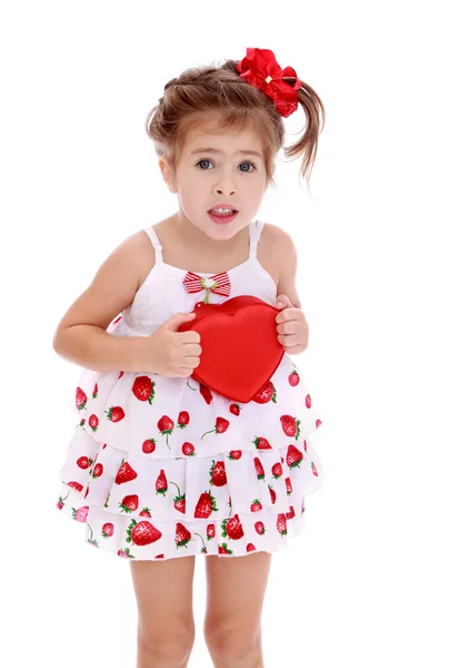Süßes sanftes kleines Mädchen — Stockfoto