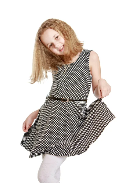 Stylová holka v krásné lehké šaty, detail — Stock fotografie