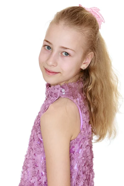 Nahaufnahme Porträt von charmanten blonden Mädchen — Stockfoto