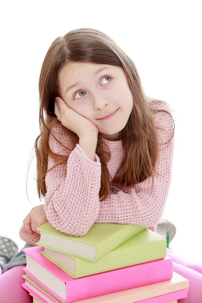 Portrait of beautiful girls 7-8 years — Stock Photo, Image