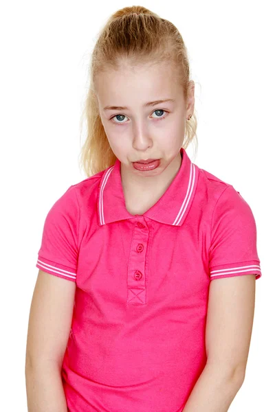 Humorous, sad teen , close-up — Stockfoto