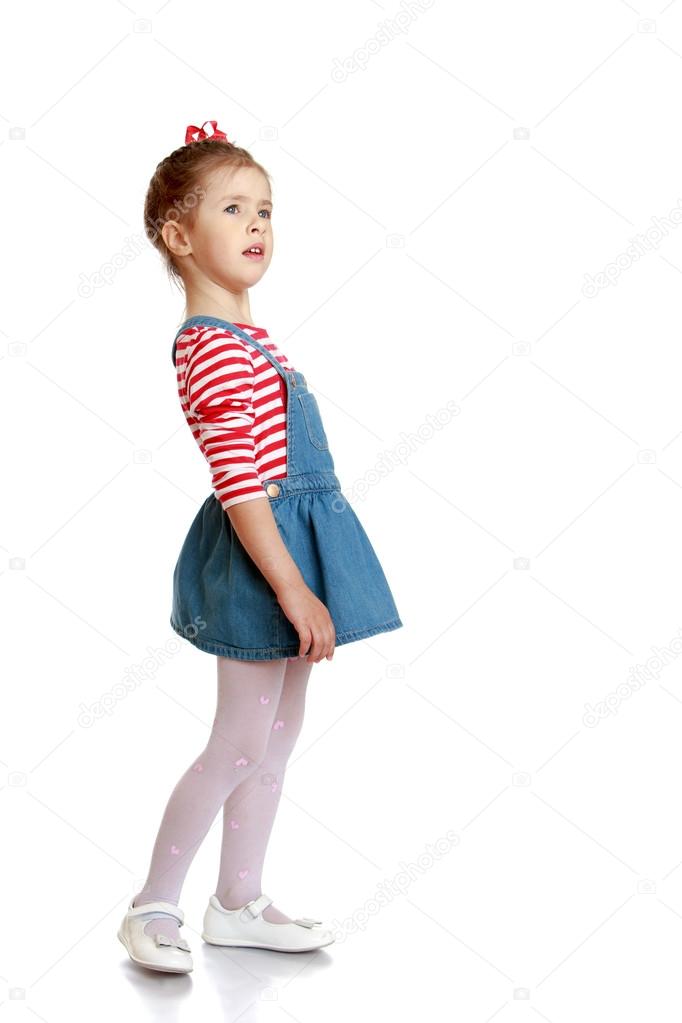 denim dress little girl