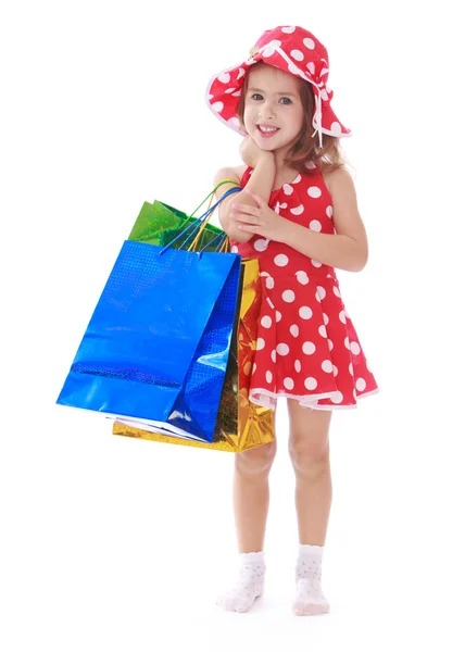 Pretty girl in a summer dress — Stock Photo, Image