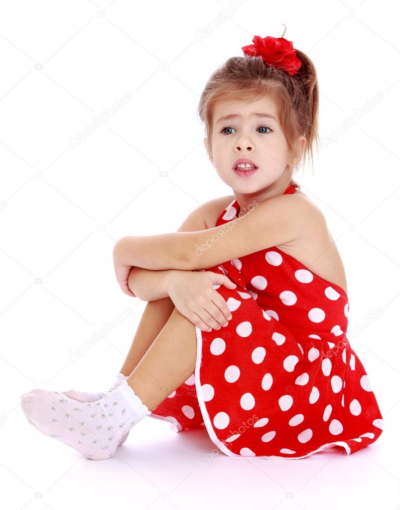 red polka dot dress for baby girl