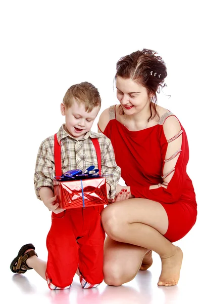 Boy in a plaid — Stock Photo, Image