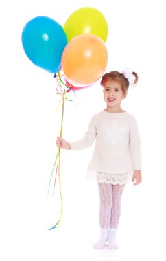  stylish little girl in a short white