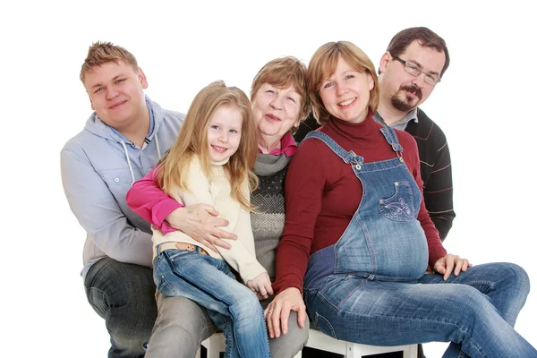 Duża rodzina szczęśliwy — Zdjęcie stockowe