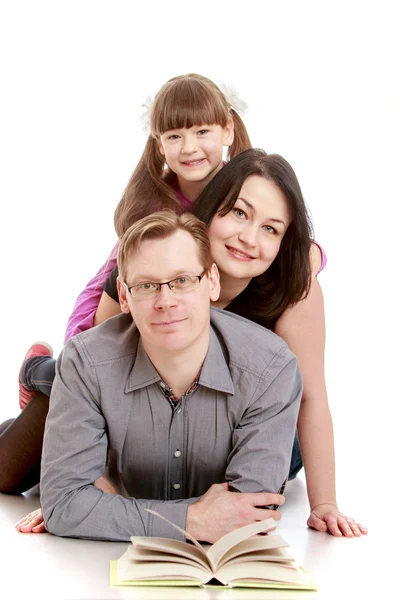 Dad mom I happy family — Stock Photo, Image