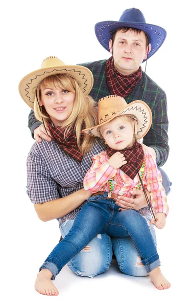 Cowboy family — Stock Photo, Image