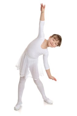 Sweet girl doing exercises