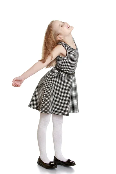 Girl stretches — Stock Photo, Image