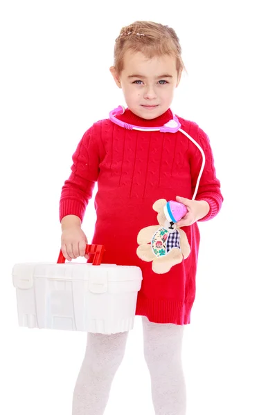 Girl playing in the hospital — Stok fotoğraf