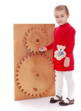 Girl Montessori kindergarten clipart