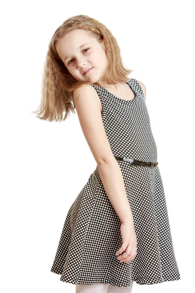 Krásná dívka šaty — Stock fotografie